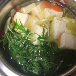 白だしハリハリ湯豆腐